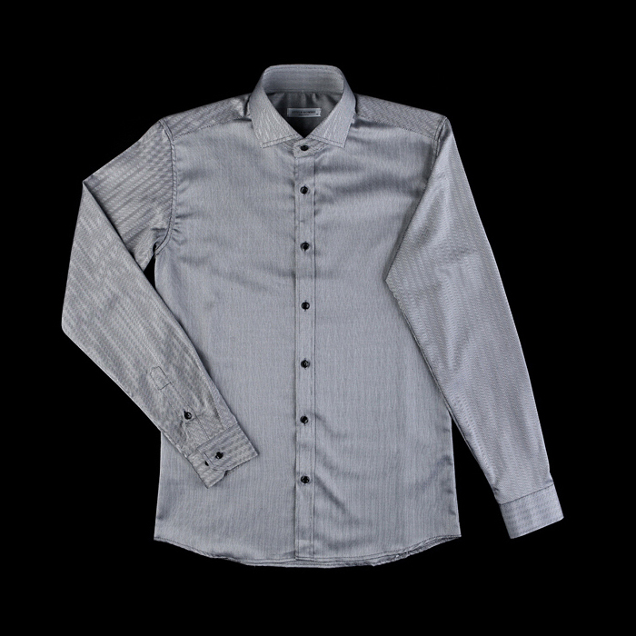 86037 No.36-a 프리미엄 헤링본 체크 셔츠 (Gray/100)
