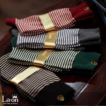 -La:on-83848 Basic Stripes Socks (4Color)