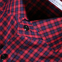 76145 No.59 프리미엄 블럭 스트라이프 체크 패턴 셔츠 (Red)
